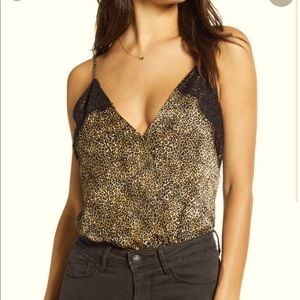 Leopard print body suit